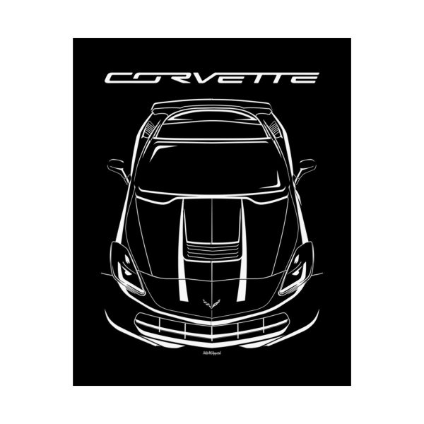 Chevrolet Corvette C7 Stingray Poster 16 x 20 inch by Auto Art Apparel