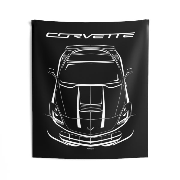 Chevrolet Corvette C7 Stingray Tapestry 50 x 60 inch by Auto Art Apparel