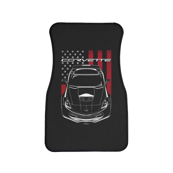 Chevrolet Corvette C7 Z06 Car Mat - US Flag Floor Mats Front Carpet Floor Mats by Auto Art Apparel