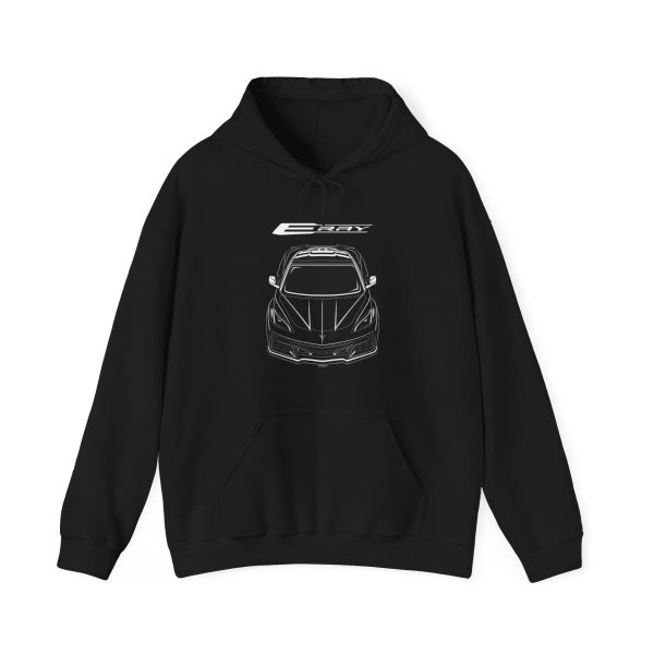 Chevrolet Corvette C8 E Ray 2024 Hoodie Black by Auto Art Apparel