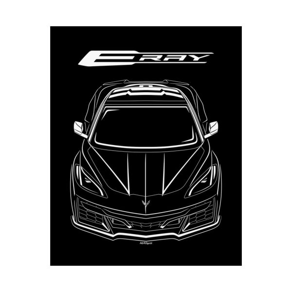 Chevrolet Corvette C8 E Ray 2024 Poster 16 x 20 inch by Auto Art Apparel