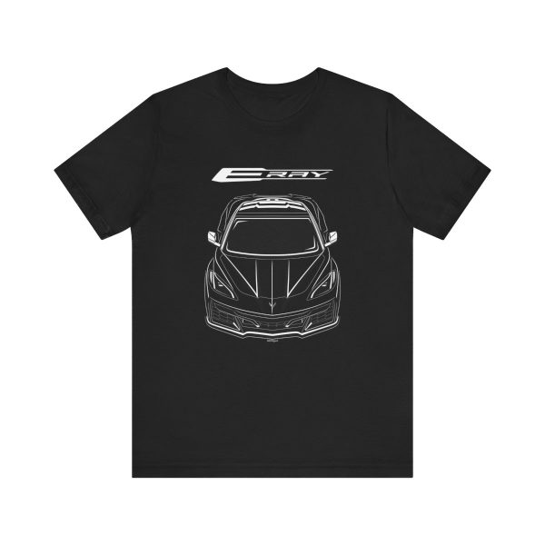 Chevrolet Corvette C8 E Ray 2024 T-shirt Black by Auto Art Apparel