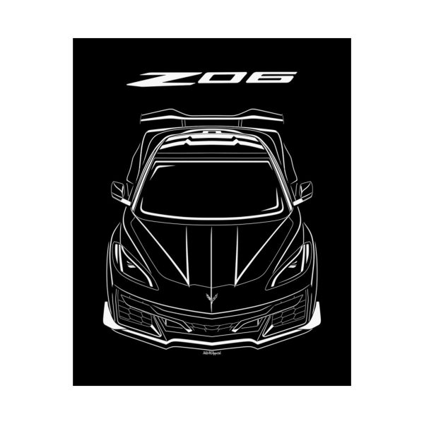 Chevrolet Corvette C8 Z06 2023-2024 Poster 16 x 20 inch by Auto Art Apparel