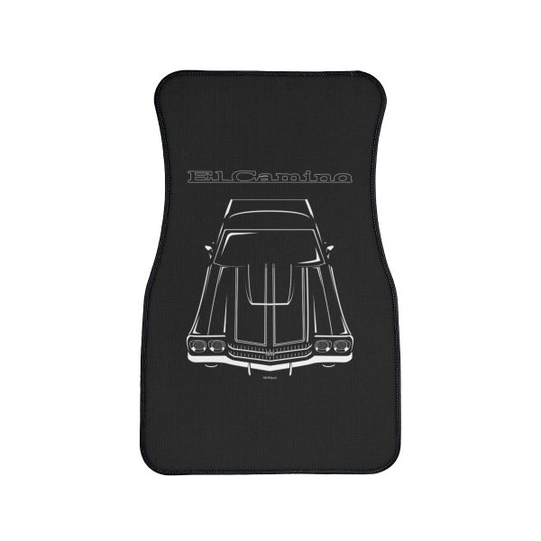 Chevrolet El Camino SS 1970 Black Stripes Car Mat Front Carpet Floor Mats by Auto Art Apparel