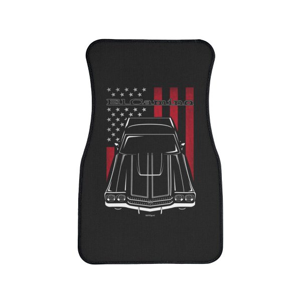 Chevrolet El Camino SS 1970 Black Stripes Car Mat - US Flag Floor Mats Front Carpet Floor Mats by Auto Art Apparel