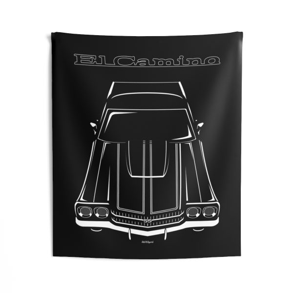 Chevrolet El Camino SS 1970 Black Stripes Tapestry 50 x 60 inch by Auto Art Apparel