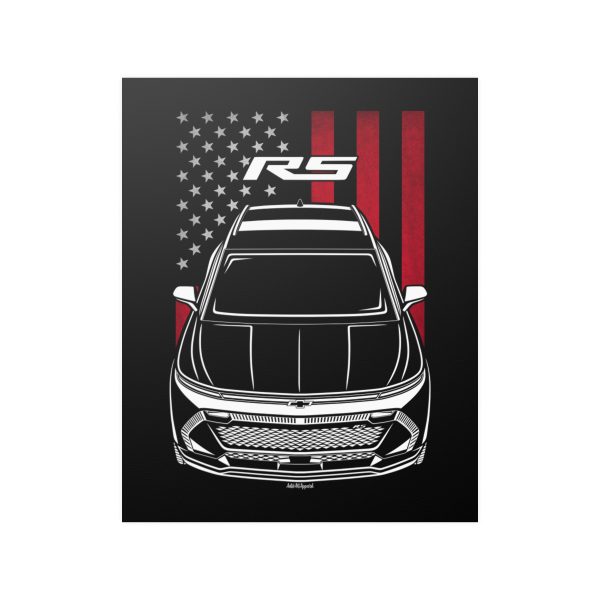 Chevrolet Equinox EV RS 2024 Poster - US Flag Print 16 x 20 inch by Auto Art Apparel
