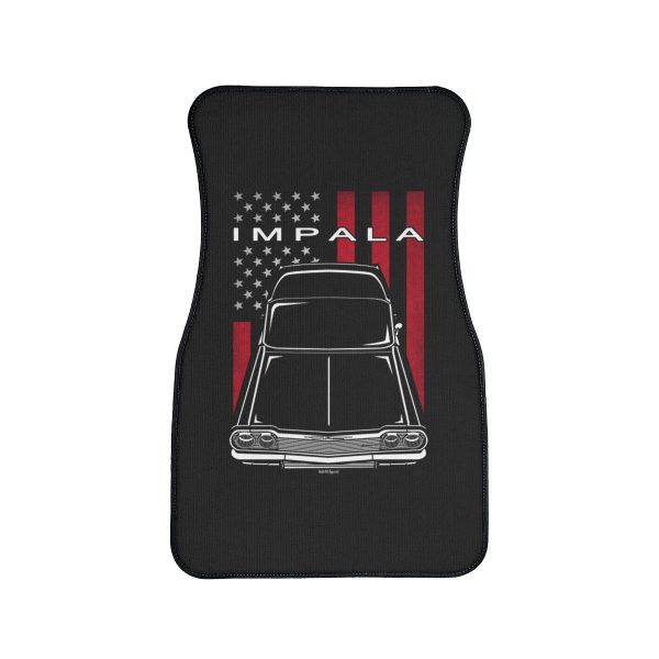 Chevrolet Impala SS 1964 Car Mat - US Flag Floor Mats Front Carpet Floor Mats by Auto Art Apparel