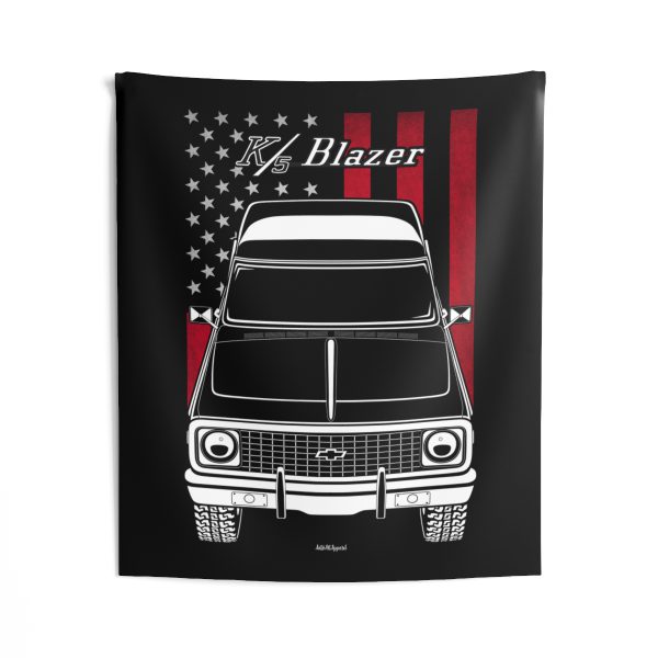 Chevrolet K5 Blazer 1969-1972 Tapestry - US Flag Wall Art 50 x 60 inch by Auto Art Apparel