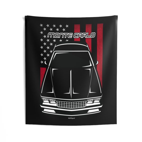 Chevrolet Monte Carlo 1984-1989 Tapestry - US Flag Wall Art 50 x 60 inch by Auto Art Apparel