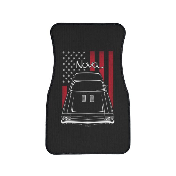 Chevrolet Nova 1969-1972 Car Mat - US Flag Floor Mats Front Carpet Floor Mats by Auto Art Apparel