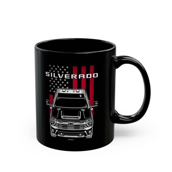 Chevrolet Silverado 2500 HD 2024 Mug - US Flag Coffee Mug 11 oz by Auto Art Apparel