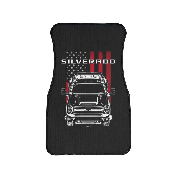 Chevrolet Silverado 3500 HD 2024 Car Mat - US Flag Floor Mats Front Carpet Floor Mats by Auto Art Apparel
