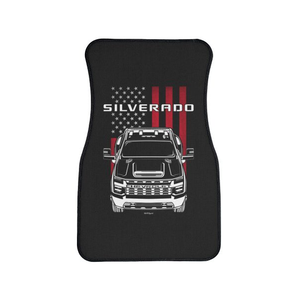 Chevrolet Silverado 3500 HD Double 2020-2023 Car Mat - US Flag Floor Mats Front Carpet Floor Mats by Auto Art Apparel