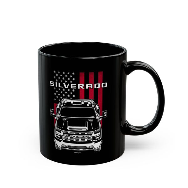 Chevrolet Silverado 3500 HD Double 2020-2023 Mug - US Flag Coffee Mug 11 oz by Auto Art Apparel