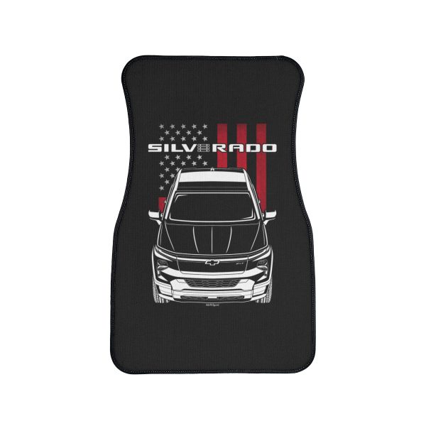 Chevrolet Silverado EV RST 2024 Car Mat - US Flag Floor Mats Front Carpet Floor Mats by Auto Art Apparel