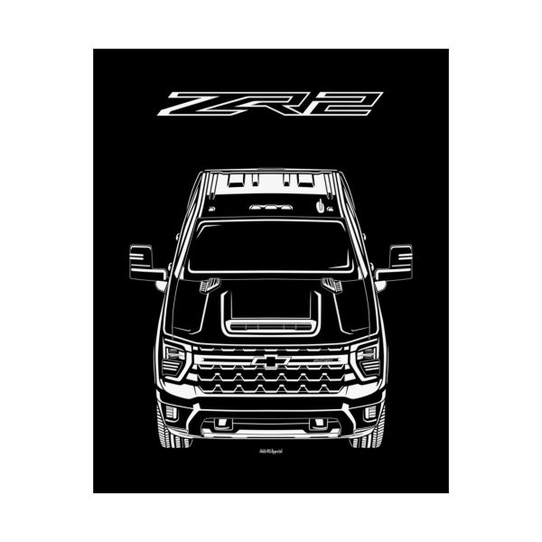 Chevrolet Silverado HD ZR2 2024 Poster 16 x 20 inch by Auto Art Apparel