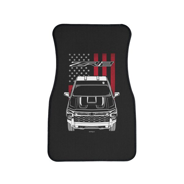Chevrolet Silverado ZR2 2022-2024 Car Mat - US Flag Floor Mats Front Carpet Floor Mats by Auto Art Apparel