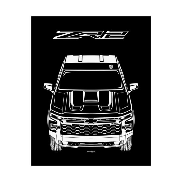 Chevrolet Silverado ZR2 2022-2024 Poster 16 x 20 inch by Auto Art Apparel