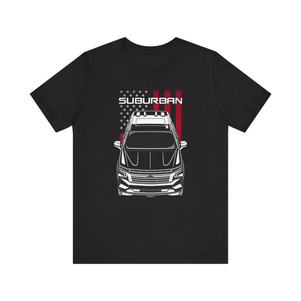 Chevrolet Suburban 2021-2023 T-shirt - US Flag Shirt by Auto Art Apparel