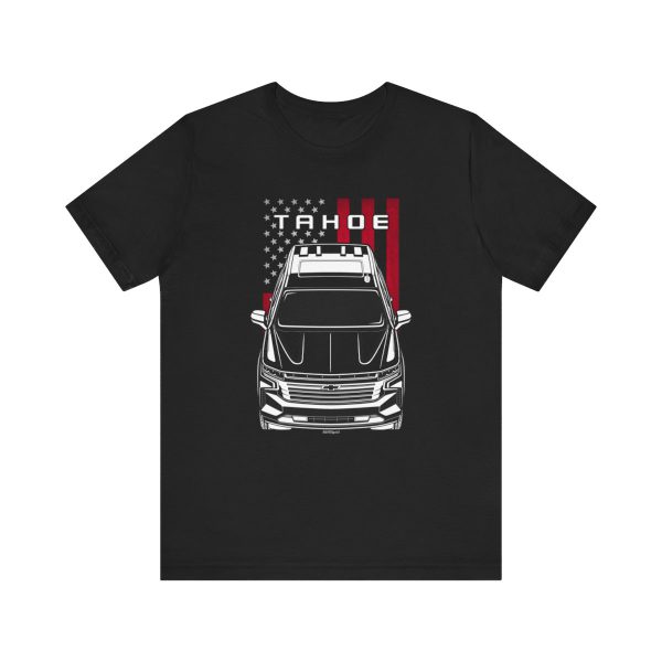 Chevrolet Tahoe 2021-2023 T-shirt - US Flag Shirt by Auto Art Apparel