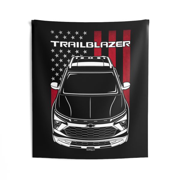 Chevrolet Trailblazer Activ 2024 Tapestry - US Flag Wall Art 50 x 60 inch by Auto Art Apparel