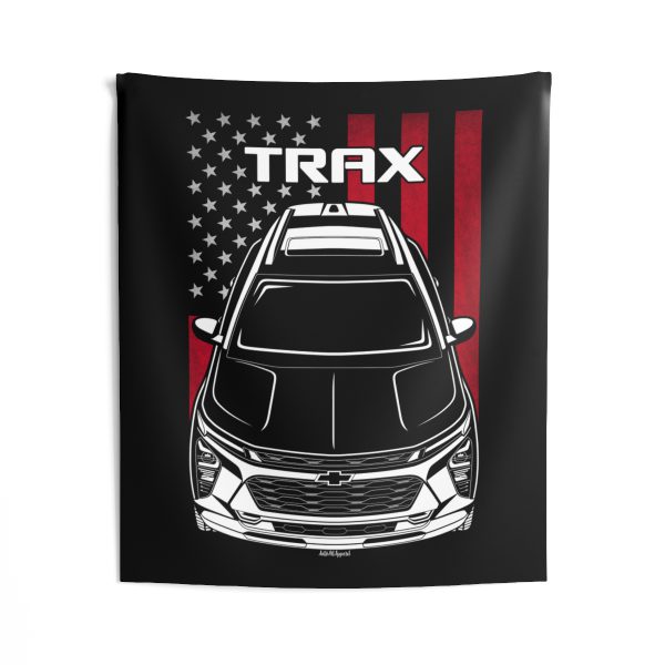 Chevrolet Trax Activ 2024 Tapestry - US Flag Wall Art 50 x 60 inch by Auto Art Apparel