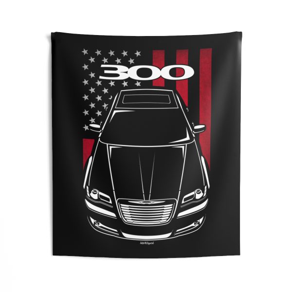 Chrysler 300C 2011-2014 Tapestry - US Flag Wall Art 50 x 60 inch by Auto Art Apparel