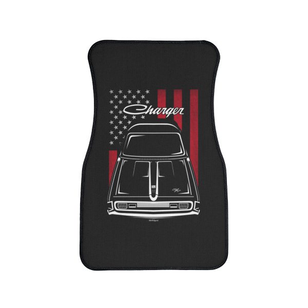 Chrysler VH Valiant Charger RT Car Mat - US Flag Floor Mats Front Carpet Floor Mats by Auto Art Apparel