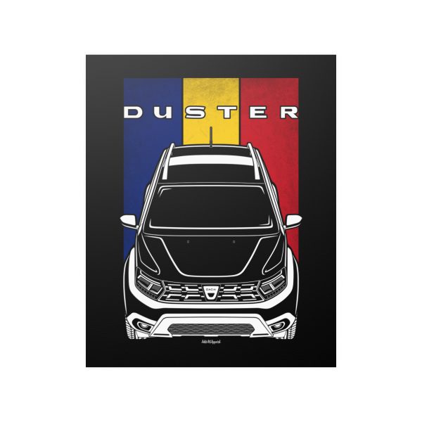 Dacia Duster 2021-2023 Poster - Romania Flag Print 16 x 20 inch by Auto Art Apparel