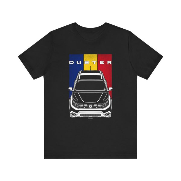 Dacia Duster 2021-2023 T-shirt - Romania Flag Shirt by Auto Art Apparel