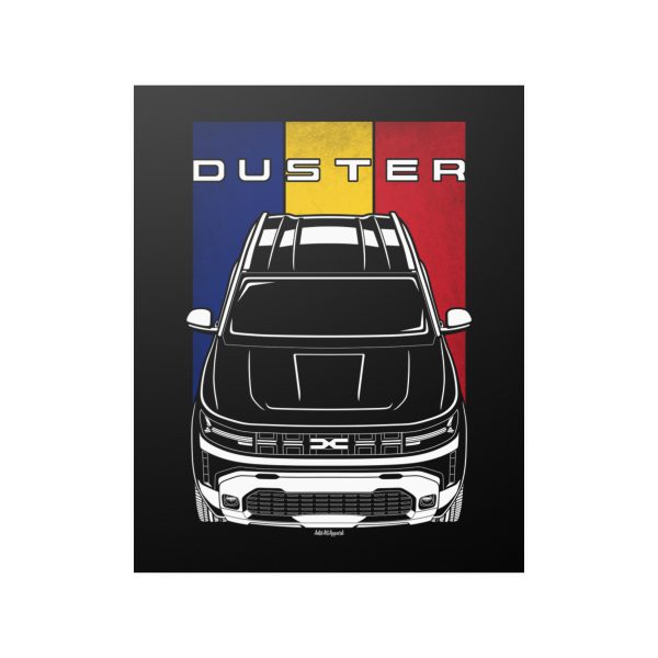 Dacia Duster 2024-2025 Poster - Romania Flag Print 16 x 20 inch by Auto Art Apparel