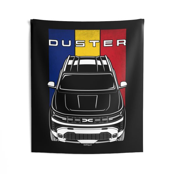 Dacia Duster 2024-2025 Tapestry - Romania Flag Wall Art 50 x 60 inch by Auto Art Apparel