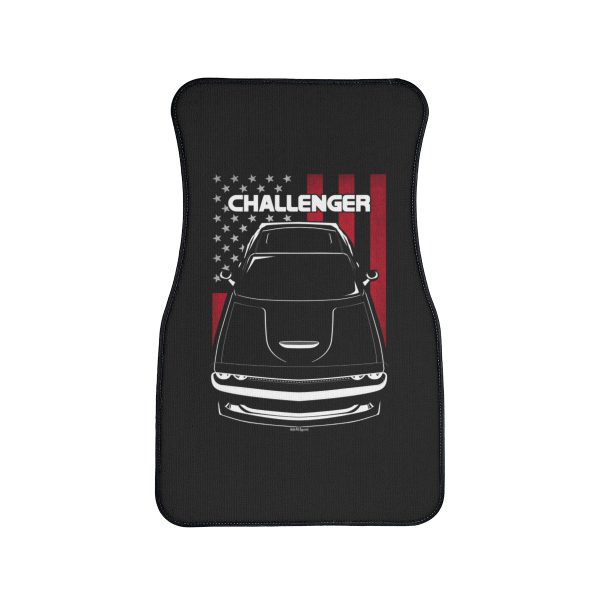 Dodge Challenger SRT 2015-2019 Car Mat - US Flag Floor Mats Front Carpet Floor Mats by Auto Art Apparel