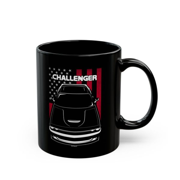 Dodge Challenger SRT 2015-2019 Mug - US Flag Coffee Mug 11 oz by Auto Art Apparel