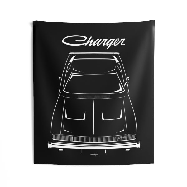 Dodge Charger 1968 Tapestry 50 x 60 inch by Auto Art Apparel