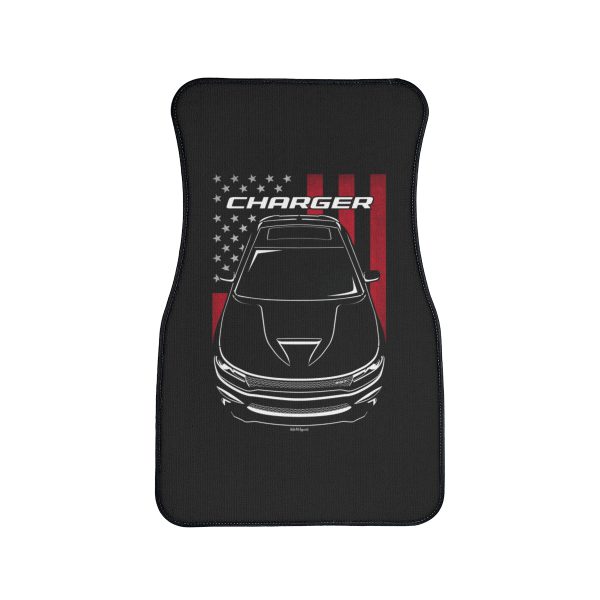 Dodge Charger SRT 2015-2019 Car Mat - US Flag Floor Mats Front Carpet Floor Mats by Auto Art Apparel