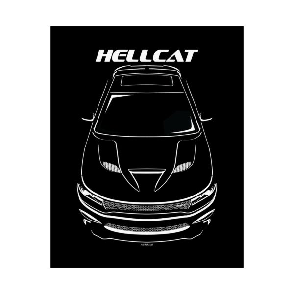 Dodge Charger SRT Hellcat 2015-2019 Poster 16 x 20 inch by Auto Art Apparel