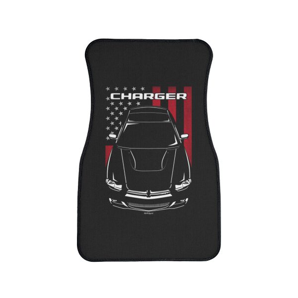 Dodge Charger SRT8 2011-2014 Car Mat - US Flag Floor Mats Front Carpet Floor Mats by Auto Art Apparel