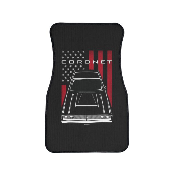 Dodge Coronet 1968 Car Mat - US Flag Floor Mats Front Carpet Floor Mats by Auto Art Apparel