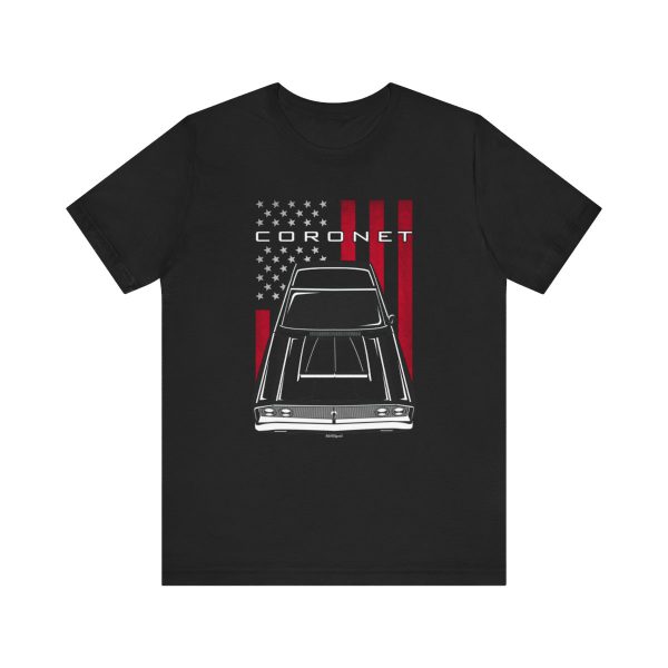 Dodge Coronet 1968 T-shirt - US Flag Shirt by Auto Art Apparel
