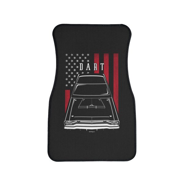 Dodge Dart 1968 Car Mat - US Flag Floor Mats Front Carpet Floor Mats by Auto Art Apparel