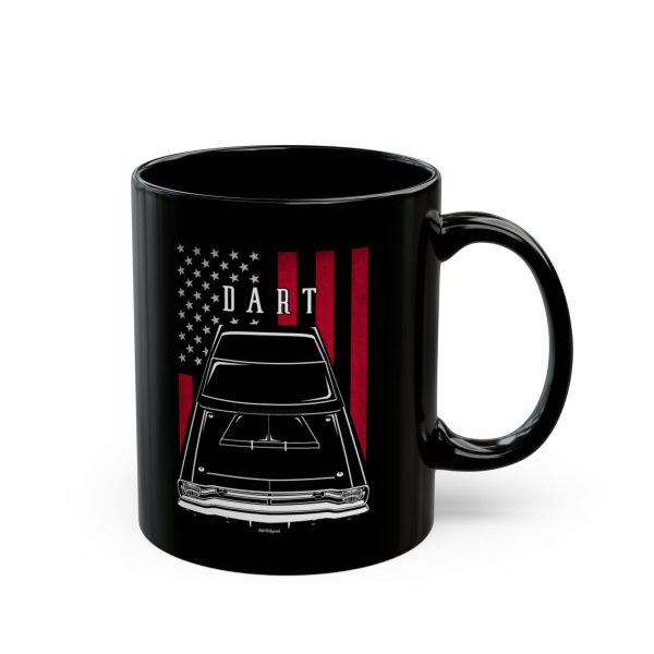 Dodge Dart 1968 Mug - US Flag Coffee Mug 11 oz by Auto Art Apparel