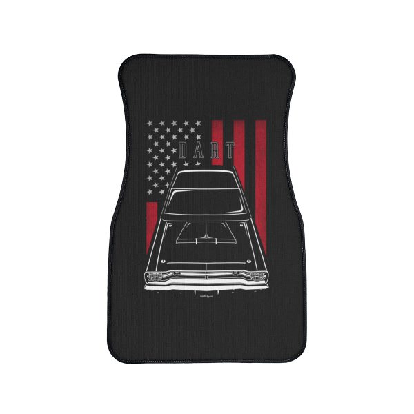 Dodge Dart Super Stock 1968 Car Mat - US Flag Floor Mats Front Carpet Floor Mats by Auto Art Apparel