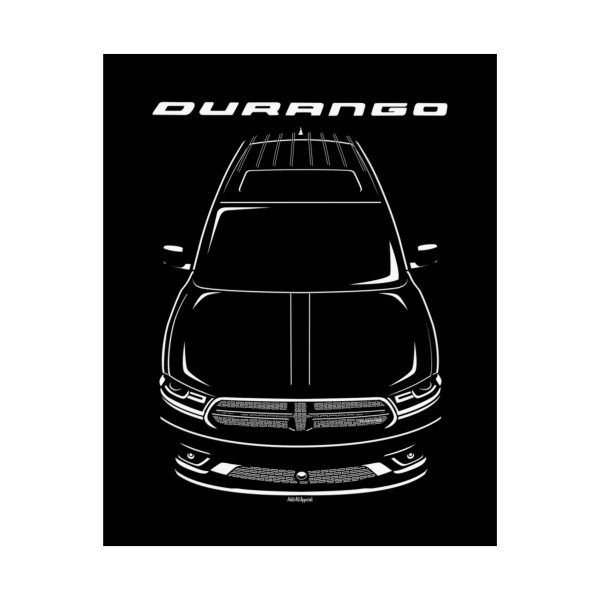 Dodge Durango 2014-2020 Poster 16 x 20 inch by Auto Art Apparel