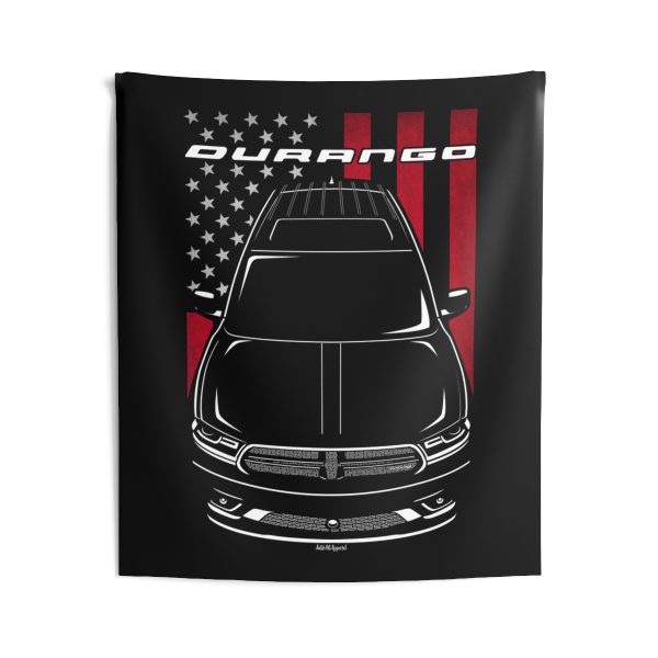 Dodge Durango 2014-2020 Tapestry - US Flag Wall Art 50 x 60 inch by Auto Art Apparel