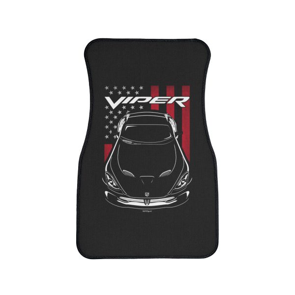 Dodge SRT Viper 2013-2017 Car Mat - US Flag Floor Mats Front Carpet Floor Mats by Auto Art Apparel