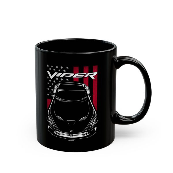 Dodge SRT Viper 2013-2017 Mug - US Flag Coffee Mug 11 oz by Auto Art Apparel