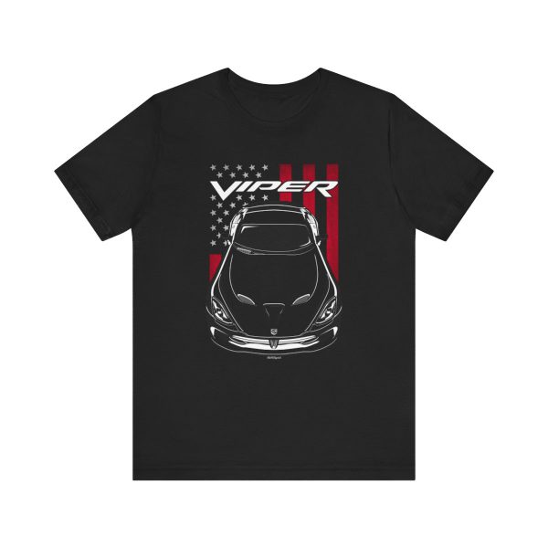 Dodge SRT Viper 2013-2017 T-shirt - US Flag Shirt by Auto Art Apparel