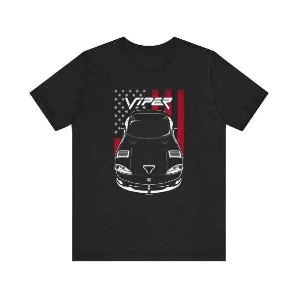 Dodge Viper 1996-2002 T-shirt - US Flag Shirt by Auto Art Apparel